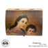 Crown Madonna with Child Rosary Storage Box   6"