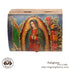 Our Lady of Guadalupe Flag Rosary Storage Box   6"