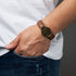 St. Benedict Leather Wristband    7"