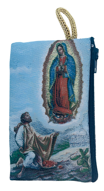 OLOG w/ St. Juan Diego SM Rosary Pouch   3" x 4"