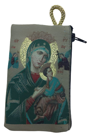 Our Lady of Perpetual Help SM Rosary Pouch     3″ x 4″