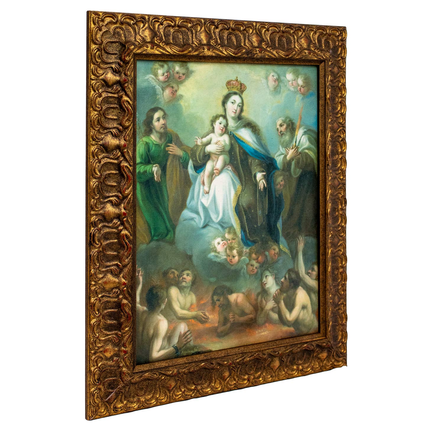 Virgen del Carmen Lithography Canvas    18.5"