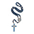 St. Benedict Wooden Rosary (BLUE Resin)   20"