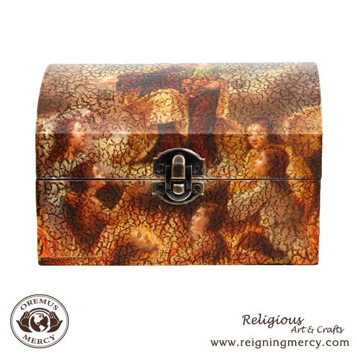 Our Lady of Mount Carmel Rosary Storage Box   6"