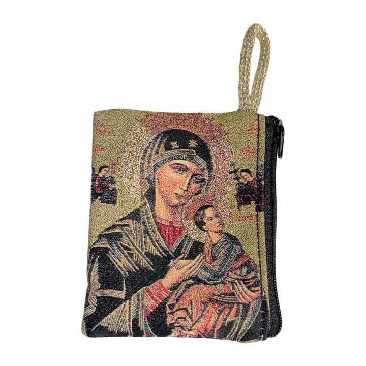 Our Lady of Perpetual Help SM Rosary Pouch     3″ x 4″