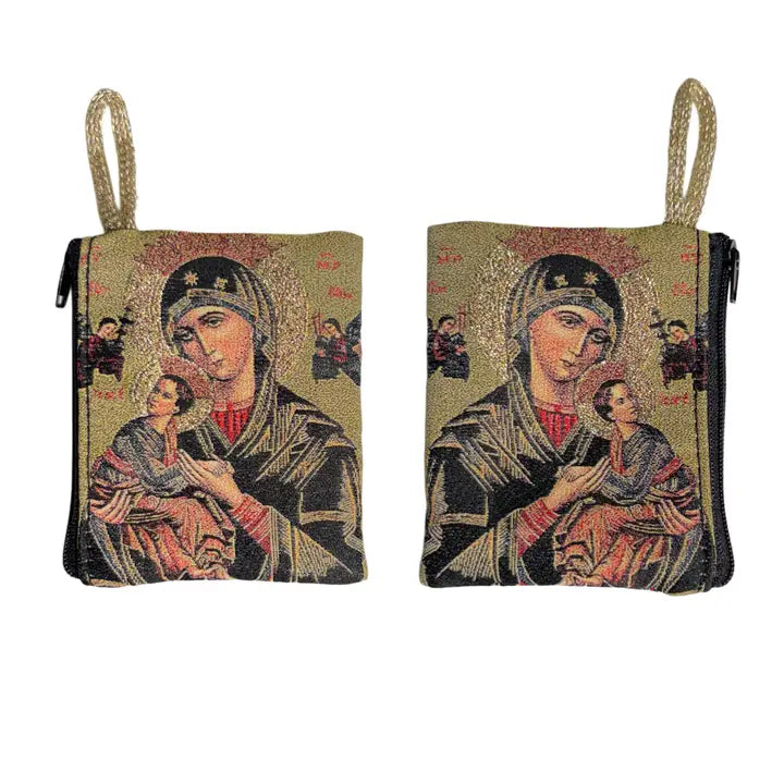 Our Lady of Perpetual Help SM Rosary Pouch     3″ x 4″