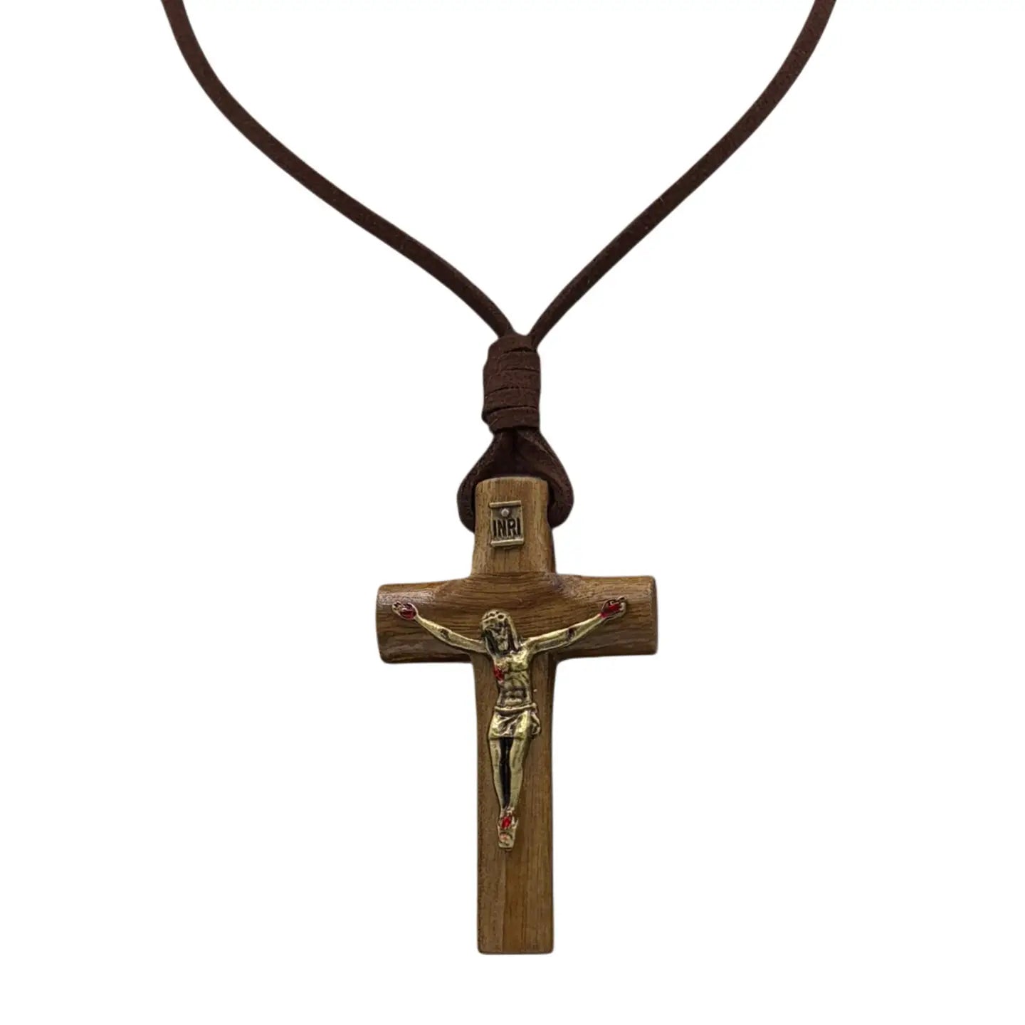 Crucifix Necklace Cylindrical   2.25”