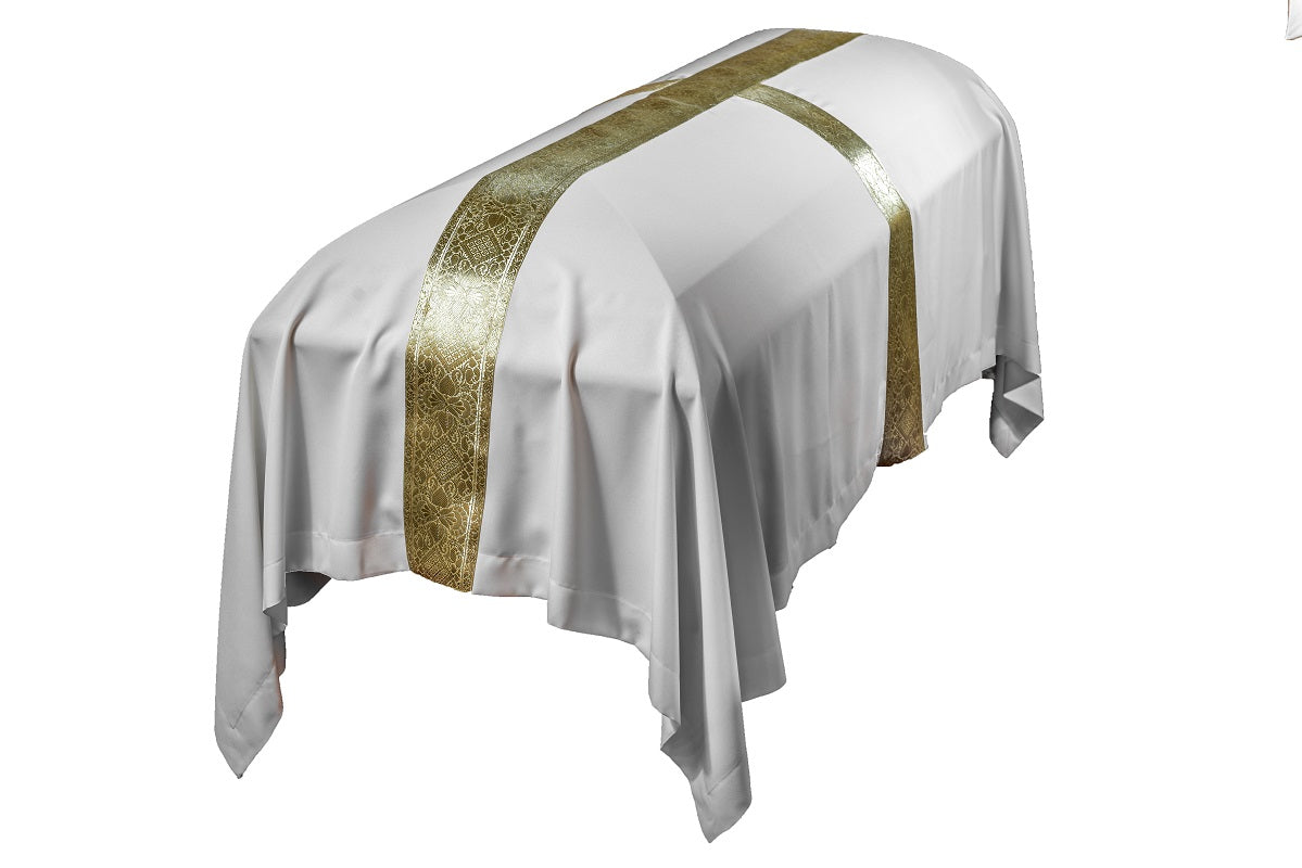 075 Gold Cross Funeral Pall