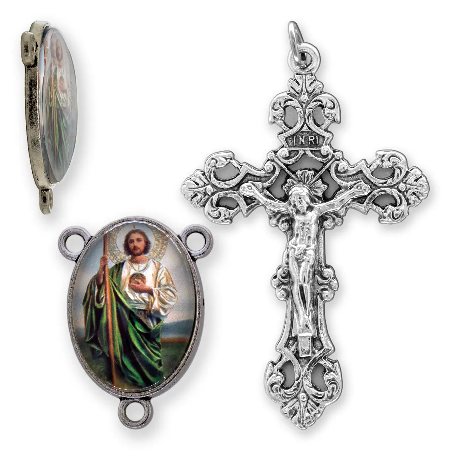 St. Jude Rosary Center Set   (2.25" Crucifix)