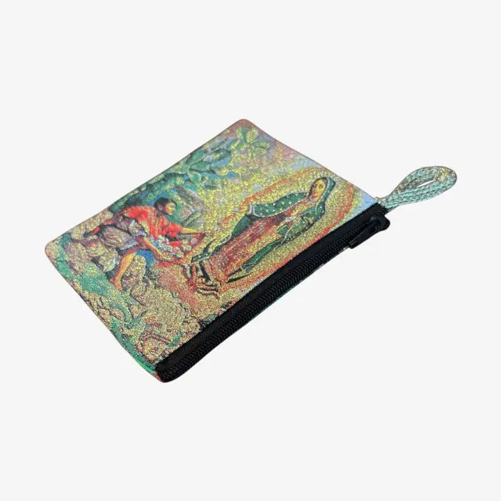 Rosary Pouch - OLOG w/ St. Juan Diego (ORANGE) 3" x 4"
