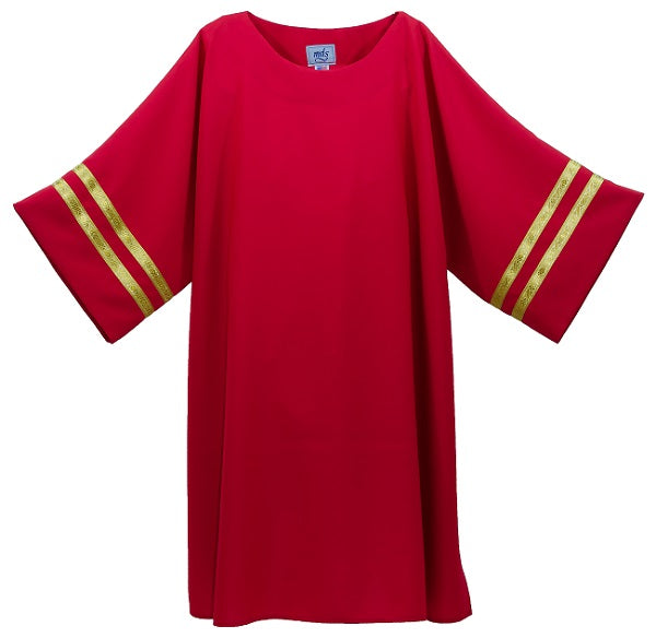 Dalmatic Lightweight Vestment - 2 Gold Gallon Row Trimmings (100D)
