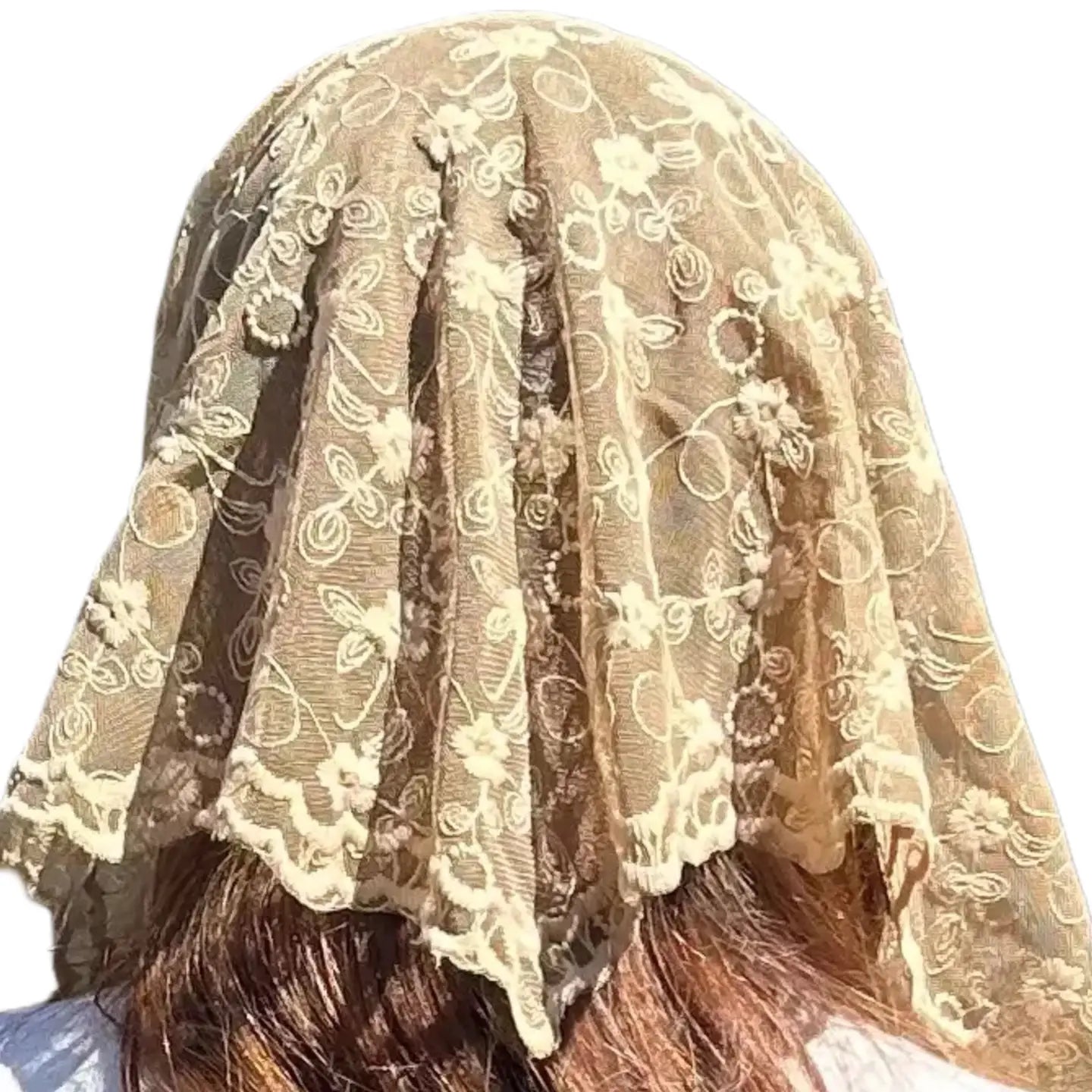 St. Rebekah Veil - BEIGE