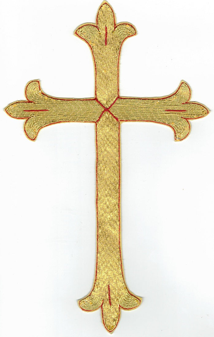 Latin Cross Applique - Hand Embroidered (M108)