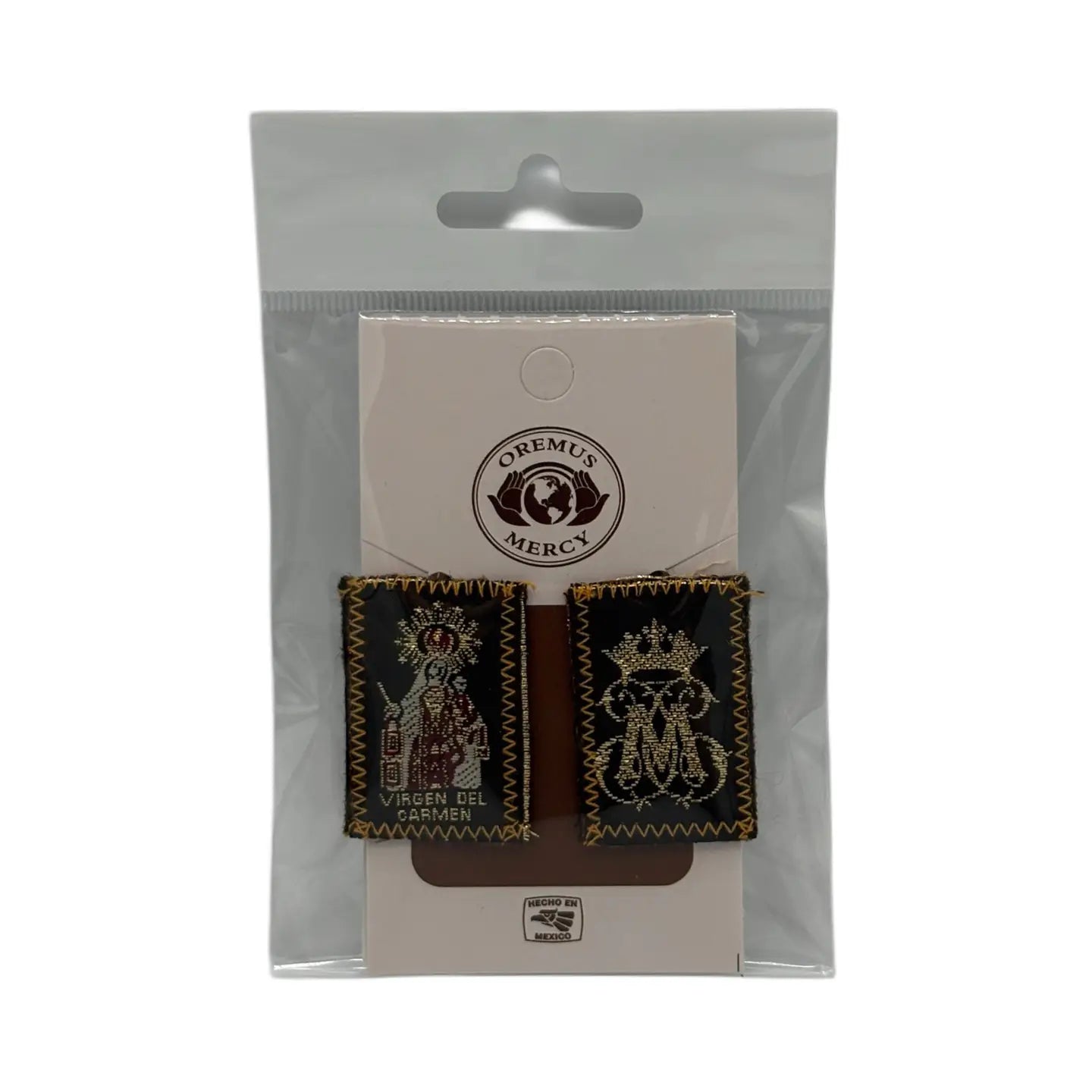 Scapular - Lady of Mt. Carmel BROWN    1.5"