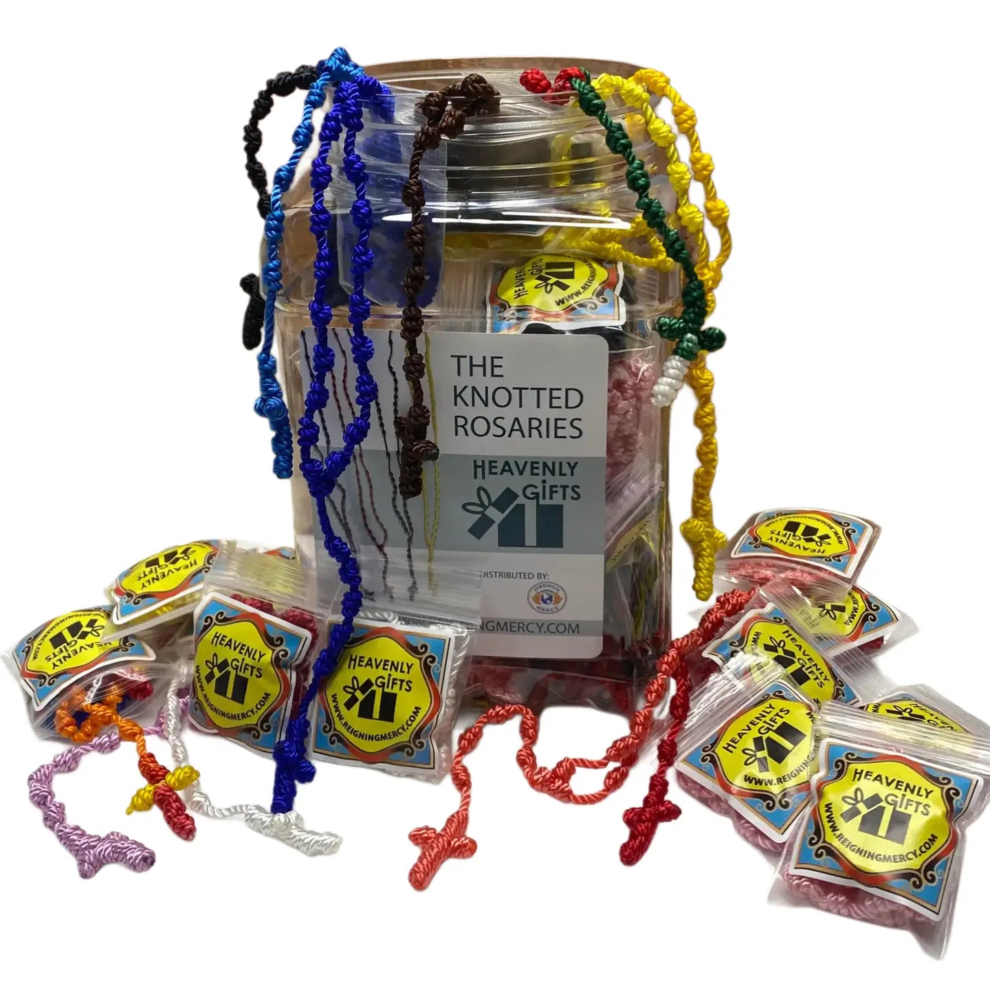 The Knotted Rosaries Display 48 pcs