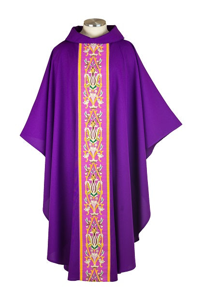 Chasuble - Classic Flowers/Crown Design (15613)