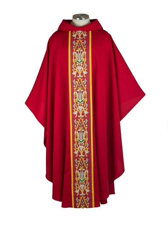 Chasuble - Classic Flowers/Crown Design (15613)