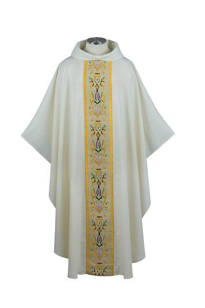 Chasuble - Classic Flowers/Crown Design (15613)