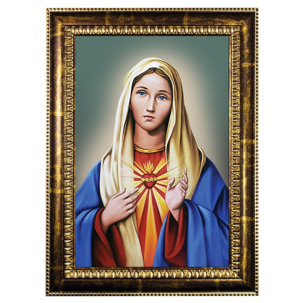 Framed Artwork - Immaculate Heart of Mary Canvas  22"