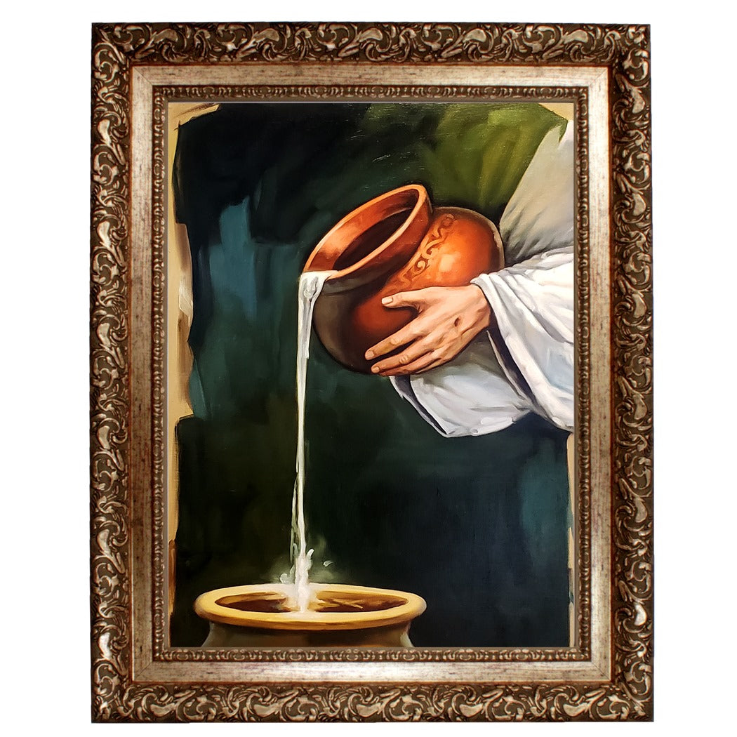 Framed Artwork - "But whoever drinks..." Canvas 30"