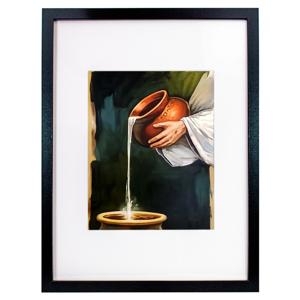 Framed Artwork - "But whoever drinks..."  Vinyl  17"