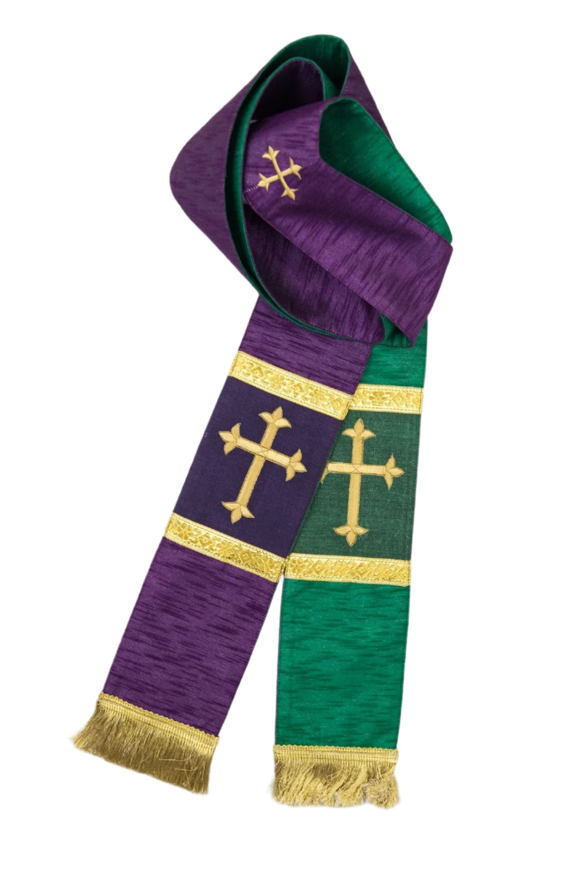 Raw Silk look Reversible Stole (17650)