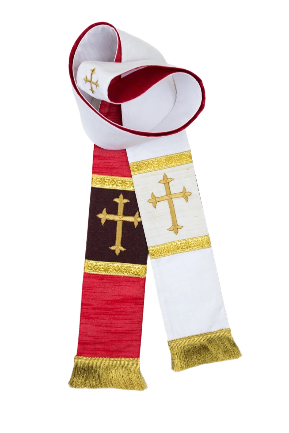 Raw Silk look Reversible Stole (17650)