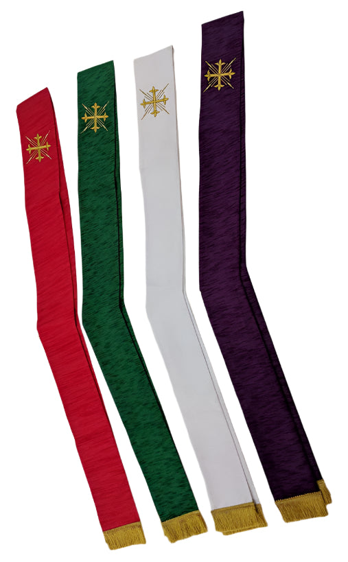 Cross and Rays Clergy Stole - Art Silk