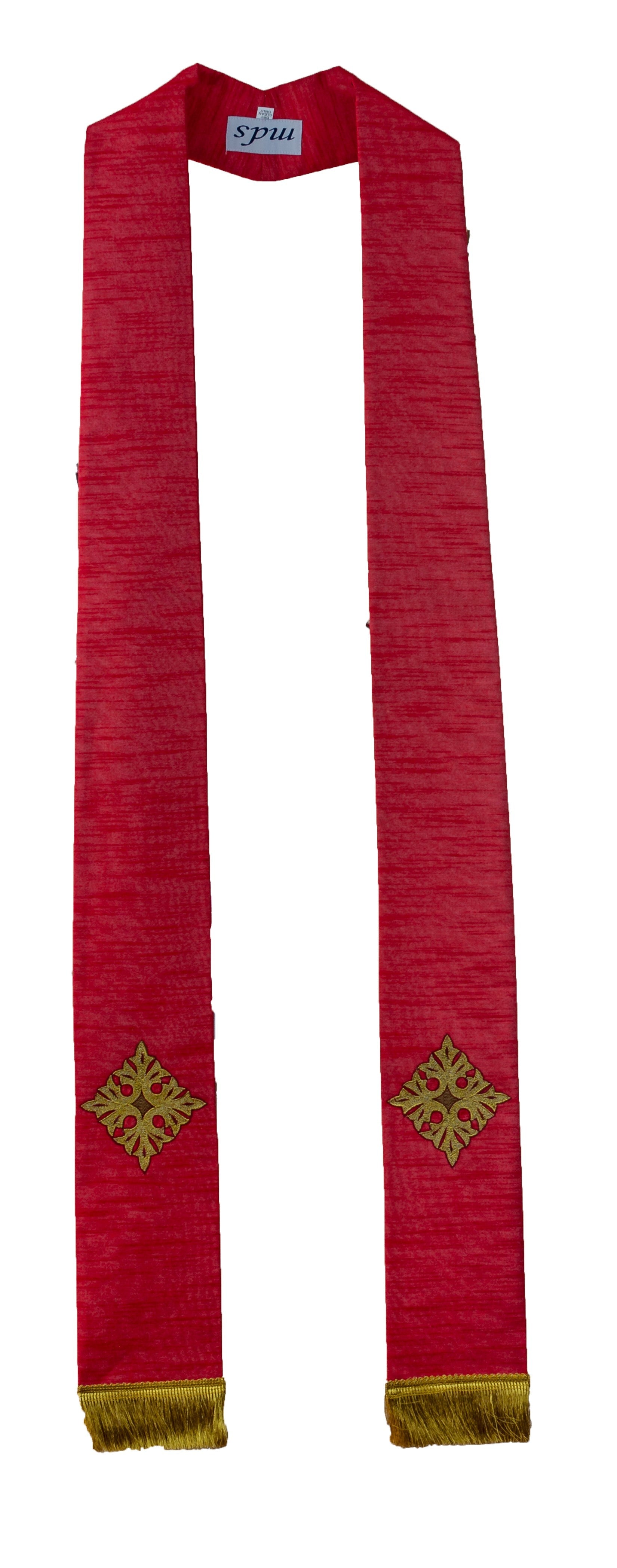 Embroidered Cross Overlay Stole (17102)