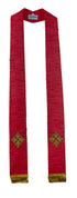Embroidered Cross Overlay Stole (17102)