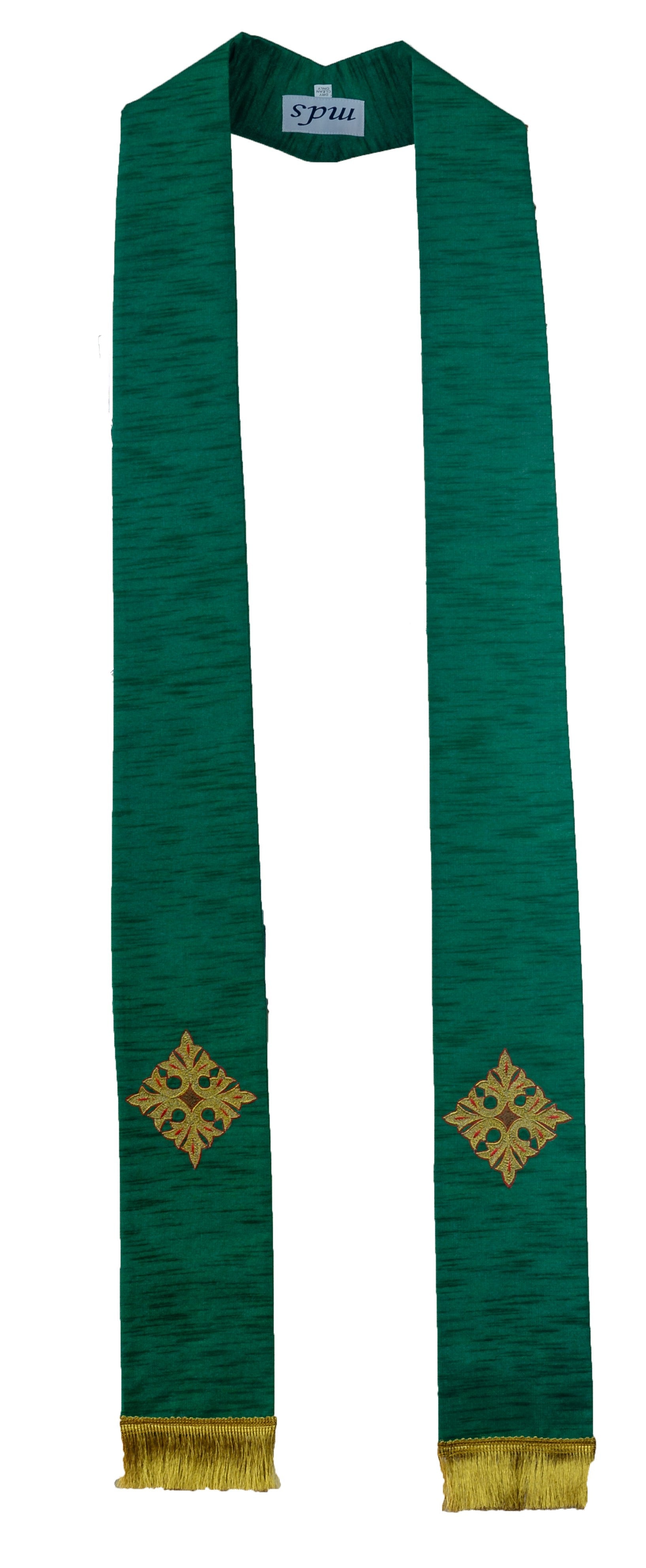 Embroidered Cross Overlay Stole (17102)