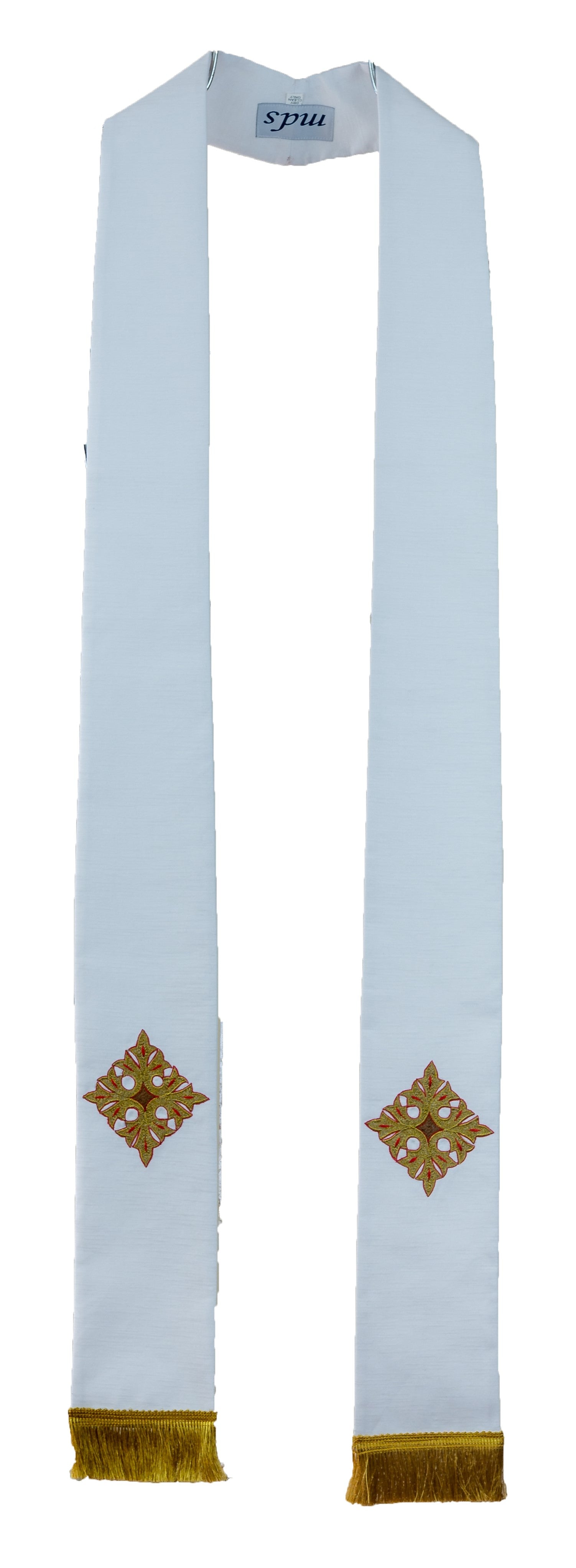 Embroidered Cross Overlay Stole (17102)