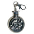 St. Christopher Holy Water Flask SS Round w/ Keychain   1 oz