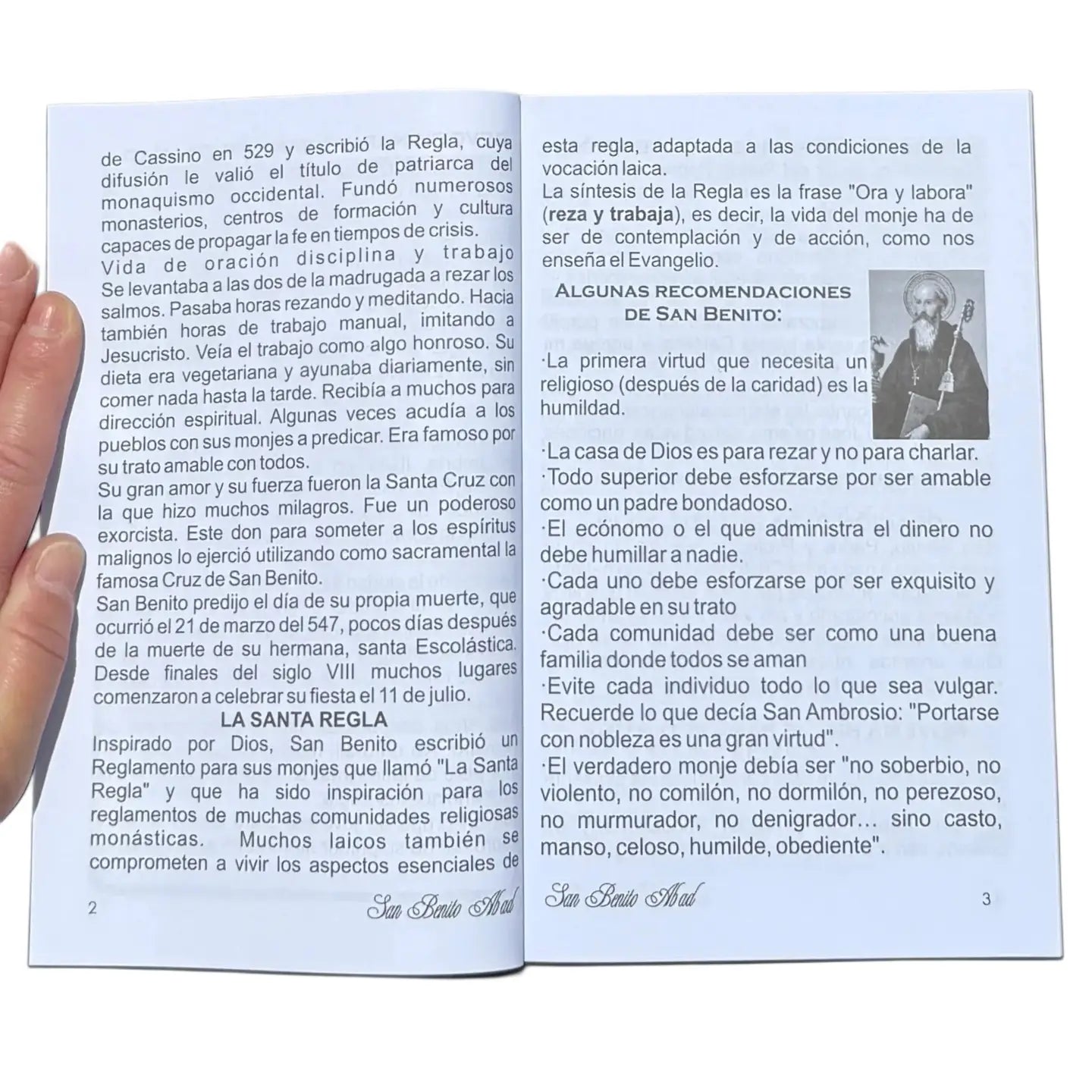 Devocionario a San Benito Abad Softcover Book 