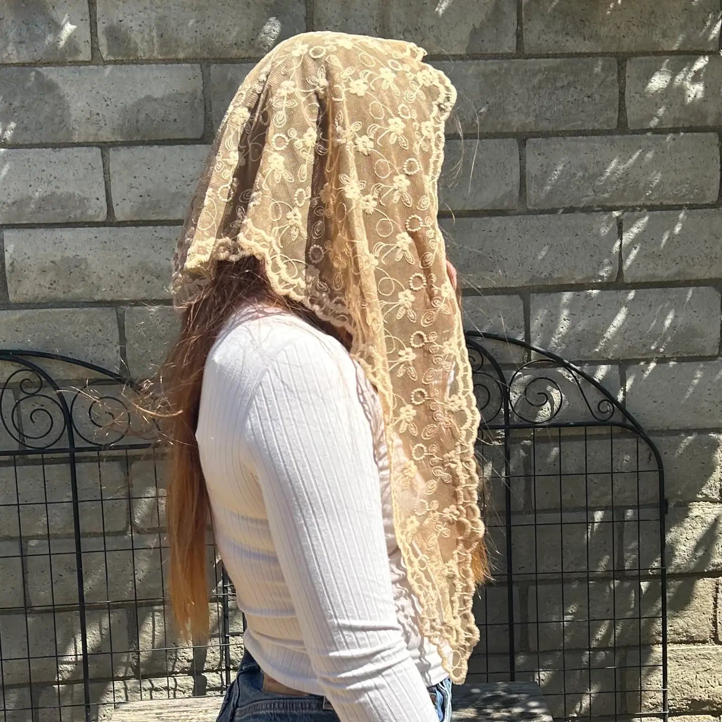 St. Rebekah Veil - BEIGE