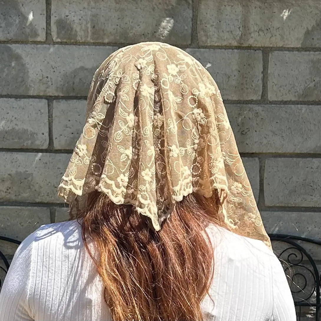 St. Rebekah Veil - BEIGE
