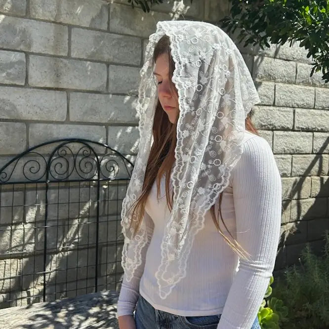 St. Rebekah Veil - WHITE