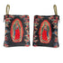 Our Lady of Guadalupe (BLACK) SM Rosary Pouch   3″ x 4″