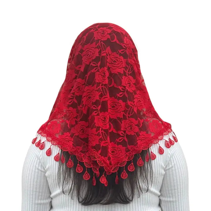 Veil ~ St. Claire of Assisi - RED