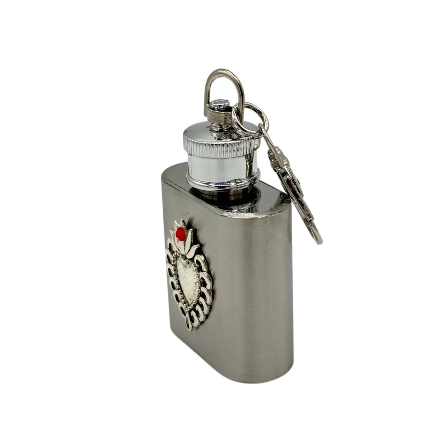 Sacred Heart Holy Water Flask SS    1 oz