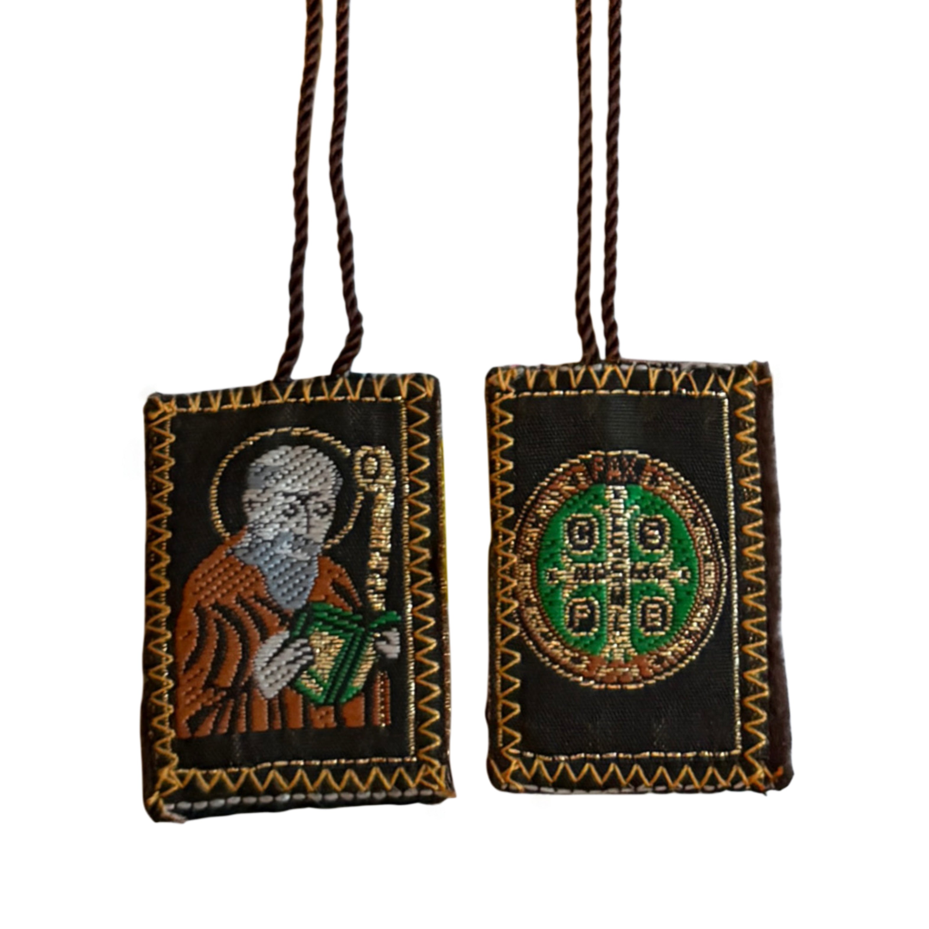 Scapular - St. Benedict BROWN   1.5"
