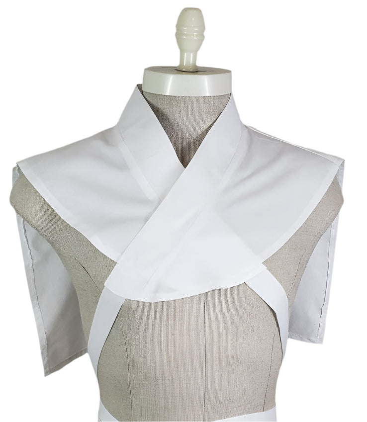 Front Wrap Cotton Amice with Ties & Embroidered Cross