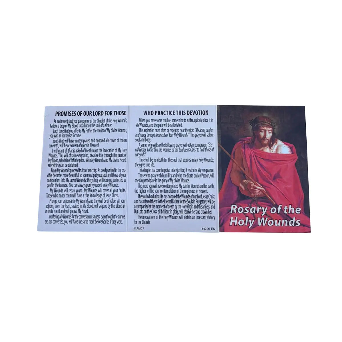 Rosary of The Holy Wounds Prayer Card Pamphlet    (25/pk)