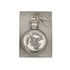 Holy Water Flask - Saint Michael Token SS w/ Keychain   1 oz