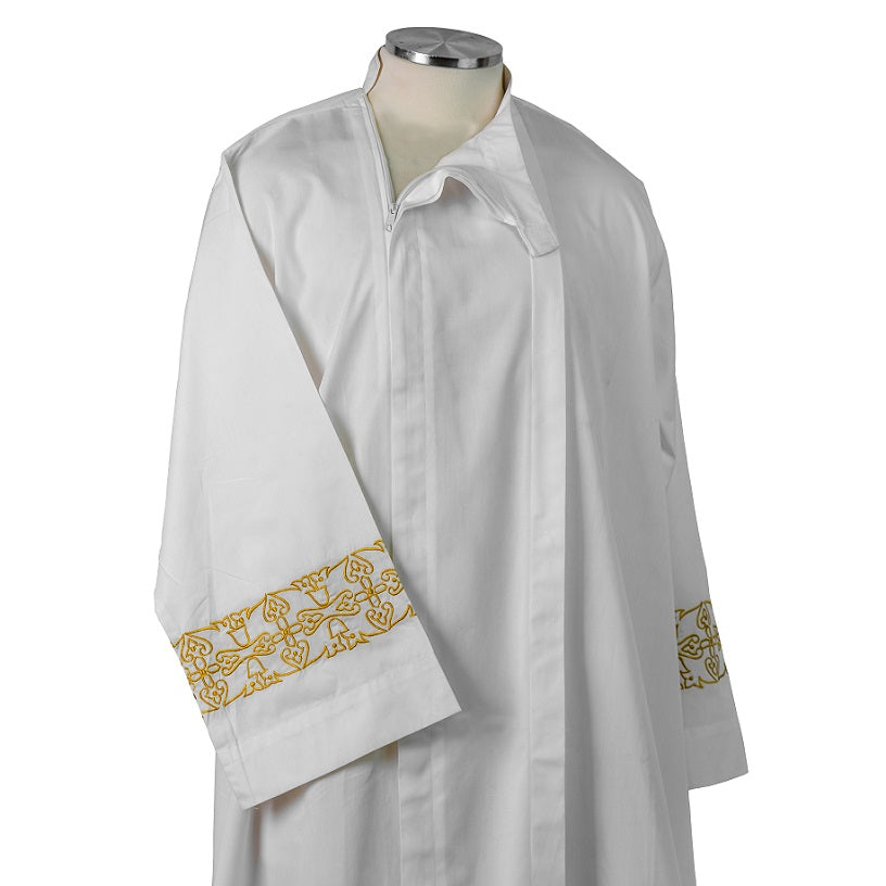 Embroidered Zippered Alb