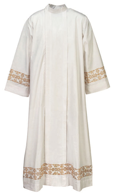 Embroidered Lightweight Zippered Alb
