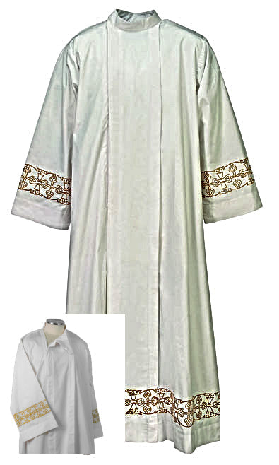 Embroidered Zippered Alb