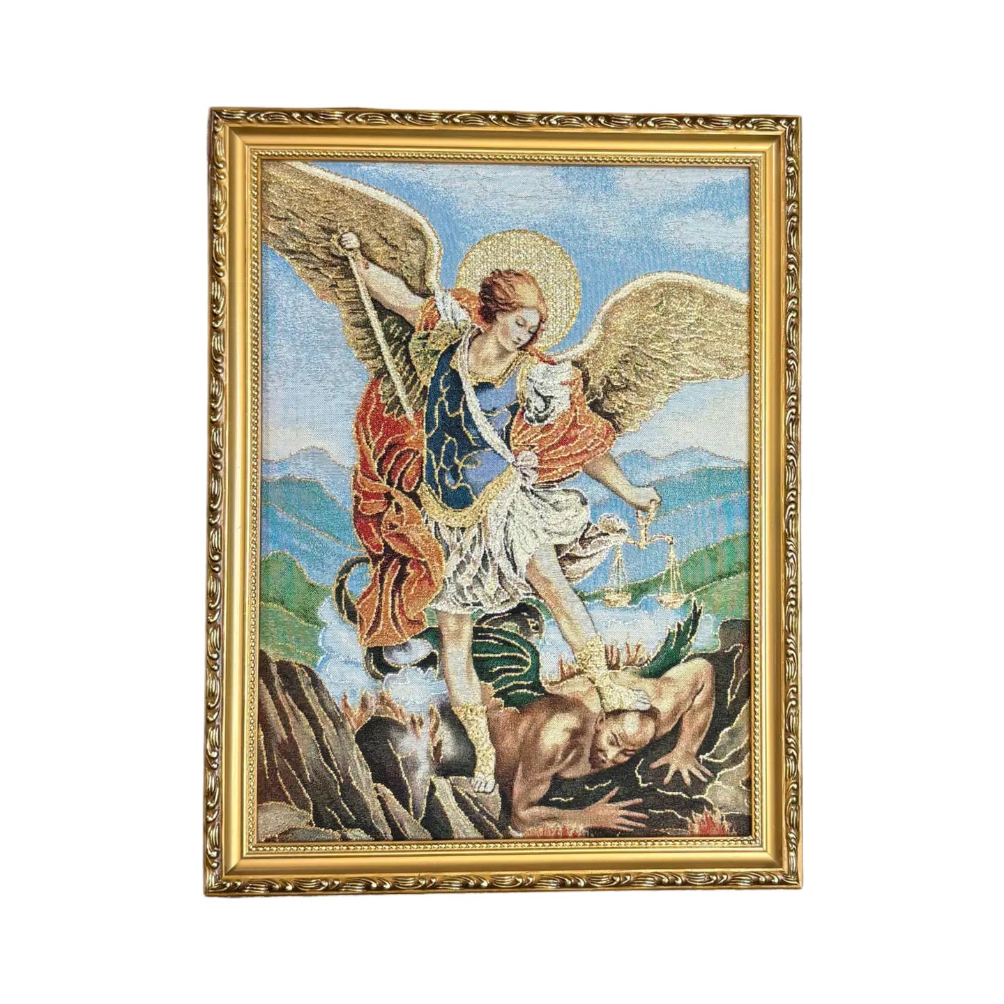 St. Michael The Archangel Padded Framed Image   16"