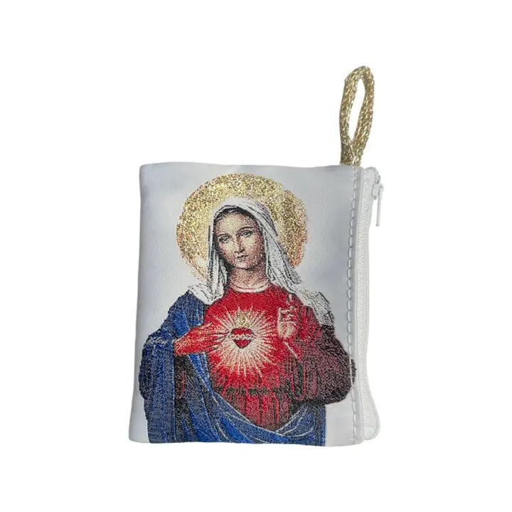Immaculate Heart of Mary SM Rosary Pouch    3″ x 4″