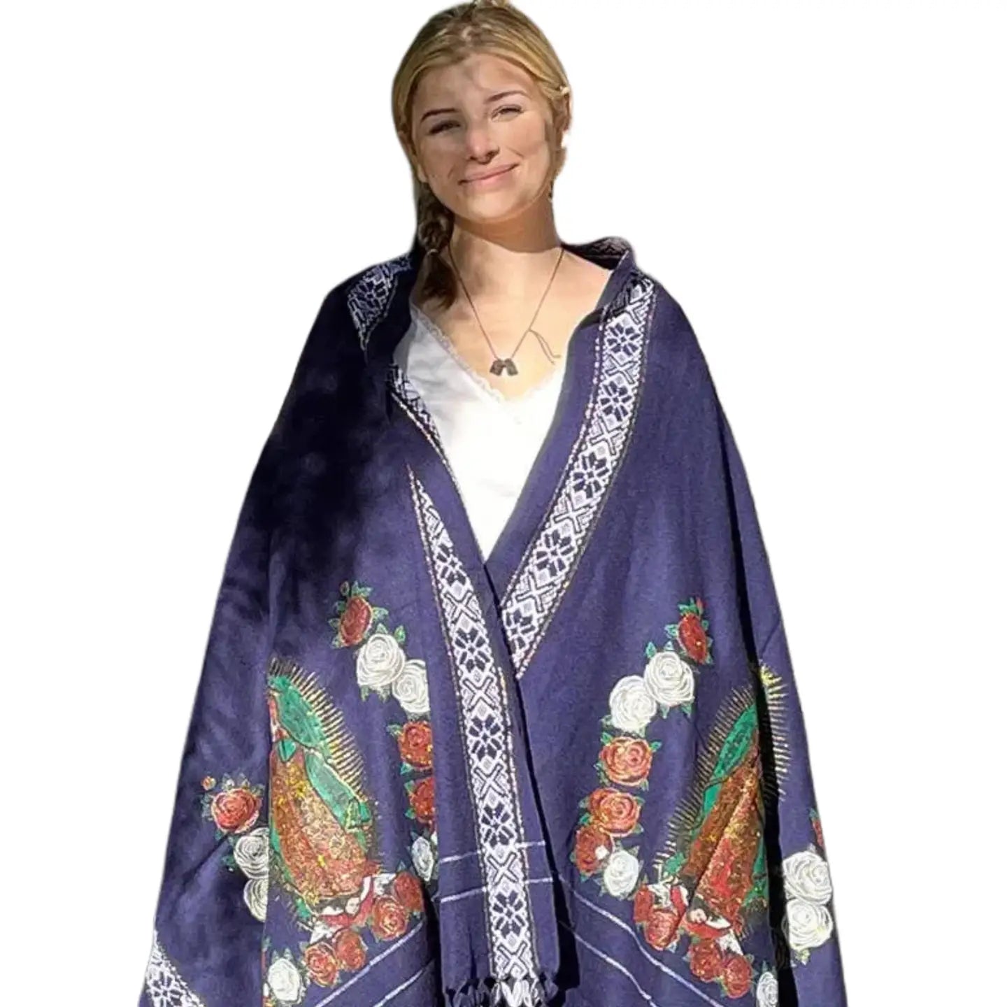 OLOG Fashionable Shawl - BLUE   80" x 30″